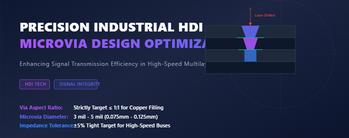 Son şirket blogları hakkında HDI Teknolojisi: Endüstriyel denetleyiciler için sinyal iletimini artırmak için HDI PCB'lerde Mikrovia Tasarımını Optimize Etmek