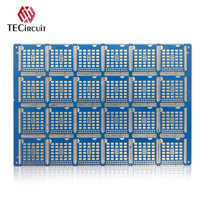 FR4 Sıkı PCB Dört Yanlı 6 Katmanlı PCB Board Yarım Kesilmiş Slot Immersion Gold 2u